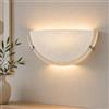 MA MAISON Applique Mezza Luna in Vetro 30x15h cm - Effetto 3D, da Parete, Attacco E27, 57Hz, 1 Attacco, per Soggiorno, Camera, Bagno, Corridoio, Compatibile con Lampade a Led - Made in Italy