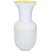 Brandani vaso moderno Argo bicolor in vetro bianco e ocra h 37 cm