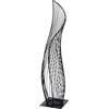 Casablanca modernes Design Casablanca - Oggetto decorativo in metallo, colore: nero opaco, altezza 57 cm x larghezza 14 cm, decorazione da tavolo