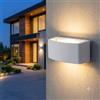 TOT ELECTRIC Applique plafoniera da esterno parete luce attacco e27 doppia illuminazione (Bianco)