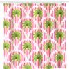 Arquiel Tenda Doccia, Tropicale Palme Rosa Estive Lavabile 182X182 Cm Poliestere Impermeabile Tenda Vasca Da Bagno Decoration Con Occhielli E 12 Ganci