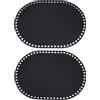 PH PandaHall 2pz 35x25cm Fondo per Borsa in Feltro Fondo per Cestino Uncinetto, Nero Fondo per Borsa Ovale Base per Cestino all'Uncinetto per Realizzare Borse Cestini Artigianato Fai da Te