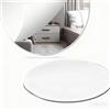 Tonsitian 2 vassoi rotondi a specchio, diametro 25 cm, piastre rotonde in vetro per decorazione da tavolo, fai da te, matrimoni, feste, decorazioni natalizie, decorazione da parete