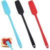 Jinsion 3 Pezzi Spatola Silicone, 28,2x3,3 cm Leccapentole Silicone a Manico Lungo