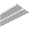 Eurekaled - Profilo LED con cartongesso 2mt - Integrato in lastra di cartongesso di spessore 12,5mm - Supporto per strip led - Struttura pronta da incasso - con copertura opaca - A scomparsa