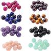 NBEADS 80 perline in pietra naturale in 8 stili, perline sfuse rotonde da 6 mm, perline distanziali per braccialetti fai da te, collane e gioielli