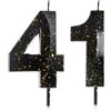 Cxryrzhe Numero 41 candele per 41° compleanno, candela 3D di alta qualità in cera di alta qualità e design a diamante 3D, decorazioni per torte, decorazioni per feste, matrimoni, anniversari, celebrazioni