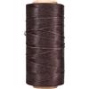 Flexzion Filo Cerato Piatto Cordino Filo di Cera in Poliestere 284 Iarde 1 mm Cuciture in Pelle Cartone Taglia Cucito Antiscivolo Artigianato Fai Da Te per Bracciali Borse Artigianale (Marrone scuro)