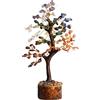 Wonder Care Sieben Chakra natürliche Heilung Reiki Kristall Bonsai Glück Geldbaum für Glück, Reichtum und Wohlstand Feng Shui Home Office Dekor Spirituelles Geschenk (150 Bead)