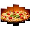 ARTTOR Quadro su Tela 150x100cm Stampe da Parete Italia pizza tradizione cibo Grandi Decorazione Murale Camera da Letto Cucina 5 pezzi Quadri Moderni Soggiorno Grafica Immagini Wall Art Canvas EA150x100-2717