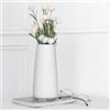 HUBUISH Vaso bianco da 25,4 cm, grande vaso per fiori in ceramica bianca, vasi bohémien per erba della pampa, vasi minimalisti moderni per la decorazione della casa, mensola da tavolo, soggiorno, decorazione