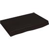 vidaXL Piano Bagno Marrone Scuro 60x50x(2-4) cm Legno Massello Trattato