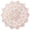 Duories Set di 2 tovagliette in pizzo beige con ricamo rotondo in pizzo, con fiori ricamati, in pizzo, per sala da pranzo, cucina, matrimoni, feste, decorazioni