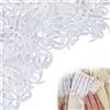 KARELLS Ganci Tende, Gancetti Tende, 200 Pezzi Gancio Tenda, Gancio Rinforzato A Forma Di G, Ganci Per Tende In Plastica Bianca Per Tenda Per Porta, Tenda Per Finestra E Tenda Per Doccia