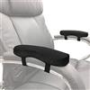 BJ-SHOP Cuscini per Braccioli Schiuma di Memoria Braccioli Cuscino di Supporto per Gomito Antiscivolo in Memory Foam Ergonomico per Sollievo del Gomito (nero)