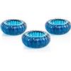 Logbuch-Verlag 3 portacandele blu in vetro tealight decorazione da tavolo per battesimo baby shower comunione ragazzo 8 cm
