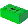 JUCHRZEY Porta asciugamani di carta creativo da costruzione Porta tovaglioli per dispenser di fazzoletti per il viso carino per soggiorno Camera da letto Bagno Home Office (Verde)