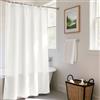 REDKEY Tenda Doccia con Ponderati Tessuto Antimuffa Impermeabile 200x180 cm per Vasca da Bagno, Poliestere con 12 Ganci Antiruggine, Bianco caldo