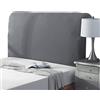 ZCXRYFL Elastica Copertura Per Testiera Per Letto Imbottito/Legno/Pelle Copri Testata Del Letto Matrimoniale Singolo Rettangolare/Leggermente Stondata Fodera Testiera Letto Protez(Lunghezza:200-220cm,Grigio1)