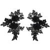 GIVBRO 3D Fiore Ricamato Pizzo Appliques Collare Patch Falso Collare per Camicia Vestito FAI DA TE Craft Costume Accessori Nero