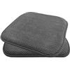 Trisens Comodo e pratico cuscino in gel 40 x 40 cm, cuscino per sedia con moderna memory foam, imbottito, adatto per interni ed esterni, grigio scuro, set da 2 pezzi