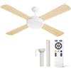 HOOLED 132cm Ventilatore da Soffitto con Luce, Lampadario Ventilatore da Soffitto con Timer, Luminosità e Temperatura Colore Regolabili, Plafoniera Ventilatore Soffitto, Silenzioso Ceiling Fan