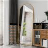 Julyue Specchio da pavimento con telaio in alluminio, 180 x 80 cm, per camera da letto, corridoio, soggiorno (oro, 180 x 80)