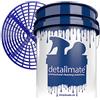 detailmate GritGUARD US Detailmate, secchio per lavaggio da ca. 19l, bianco, con inserto per secchio blu Detailmate, rinforzato, parete extra spessa, adatto anche per coperchio Gamma Seal Lid.