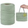 LEREATI Fettuccia per Borse a Uncinetto, Filo Macrame 3mm x 90m Filato Piatto in Polipropilene, Cordino per Borse Uncinetto, Cappello, Fai da Te, Decorazioni (Verde Oliva)