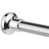 Widyana Asta telescopica per tenda da doccia, in acciaio inox, allungabile, senza fori e senza ruggine, asta telescopica per finestre del bagno, vasca da bagno, tenda da doccia (Sliber 72-254 cm Φ25 mm)