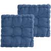 MeYuxg Cuscini per Sedie 40 x 40 CM, Set di 2 Quadrato Cuscino per Sedia Interne Esterne,7CM Spessi Cuscino per Sedie per Pranzo, Soggiorno, Ufficio (Blu Denim)
