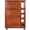 LIBEROSHOPPING.EU - LA Tua CASA in Un Click Carrello mobiletto da Cucina con Ruote Ante a ribalta e portabottiglie Laterale Legno (Noce)