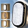 Aulaiyi Plafoniera LED Ovale 20W 2000LM, 3 Modalità di Illuminazione, Effetto Cristallo Stellato, IP54 Impermeabile, Parete & Soffitto CRI>90, Cantina Corridoio Bagno Garage Balcone