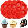 Jinsion 3 Pezzi Stampo Muffin Friggitrice Ad Aria, 7 Fori Teglia in Silicone