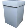 Aurora Store.it 10 Scatole in Cartone con Coperchio Bianco Pieghevole Fai da Te 12x12x16 cm bomboniera Matrimonio Battesimo Comunione Regalo Muffin Porta Confetti
