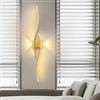 ZLGUBAY Applique Da Parete Moderna a LED per Interni, Applique Da Parete a LED Con Barra Ondulata in Alluminio, Applique Da Parete Lunga a LED per Soggiorni, Camere Da Letto, Corridoi