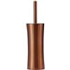 Sisinkal Set di scopino per WC in acciaio inox dorato, strumento per la pulizia del bagno, elegante design salvaspazio, finitura cromata spazzolata ad alta densità, accessorio da bagno (colore rame)