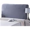 ZCXRYFL Elastica Copertura Per Testiera Per Letto Imbottito/Legno/Pelle Copri Testata Del Letto Matrimoniale Singolo Rettangolare/Leggermente Stondata Fodera Testiera Letto Protez(Lunghezza:150-170cm,Grigio3)