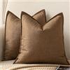 Yaertun 2 Pezzi Federe Cuscini in Lino Minimalista Copricuscino Moderni Elegante Super Morbido Fodere per Cuscino per la Decorazione Domestica Soggiorno Camera da Letto Divano 65x65cm Marrone