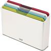 Joseph Joseph Folio Icon, Set di 4 Taglieri da Cucina Antiscivolo con Custodia - Medio, Bianco