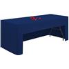 Lumaycens Tovaglia rettangolare con retro aperto, per tavolo pieghevole da 1,8 m, lavabile, 1,8 m, in poliestere, rettangolare, per feste di nozze, fiere, eventi espositivi, eventi, colore: blu navy