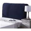 ZCXRYFL Elastica Copertura Per Testiera Per Letto Imbottito/Legno/Pelle Copri Testata Del Letto Matrimoniale Singolo Rettangolare/Leggermente Stondata Fodera Testiera Letto Prote(Lunghezza:90-110cm,Blu1)