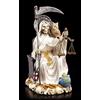 Figuren Shop GmbH La Santa Muerte Figura Bianco Seduto - FANTASMA SQUARTATORE MESSICO DECORAZIONE Altare