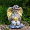 YZYOE LED solare alimentato luce angelo preghiera, lampada di decorazione atmosfera all'aperto, luci di paesaggio di giardino angelo resina carino.