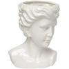 Baroni Home Vaso in Ceramica Testa di Ragazzo, Statua Mezzo Busto in Stile Classico, Portapenne, Soprammobile 20X17X26 cm
