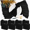 Teruntrue Confezione da 84 tovaglioli di stoffa da formaggio nero, 50 x 50 cm, in garza rugosa, stile bohémien, per matrimoni, feste, eventi, cene, decorazioni per la tavola