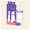 Lansinoh Biberon con tettarella NaturalWave L, 330 ml, confezione doppia, per bambini dai 6 mesi, valvola anti-colica e senza BPA