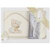 Interbaby Asciugamano con cappuccio per neonato LOVE YOU in beige con Set de Spazzola e Pettine - 900 g