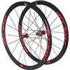 QHYRZE 700C Set di Ruote for Biciclette V Freno Ruota Cerchi Doppia Parete Raggi Piatti Rilascio Rapido 16/21 Fori Mozzo for 8 9 10 11 Velocità 40mm(Rot)