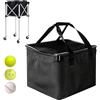 Generisch Borsa da tennis, carrello da insegnamento per palline sportive, portatile e leggera, cestino da baseball di grande capacità per allenamento, organizzazione di pratica, viaggi quotidiani